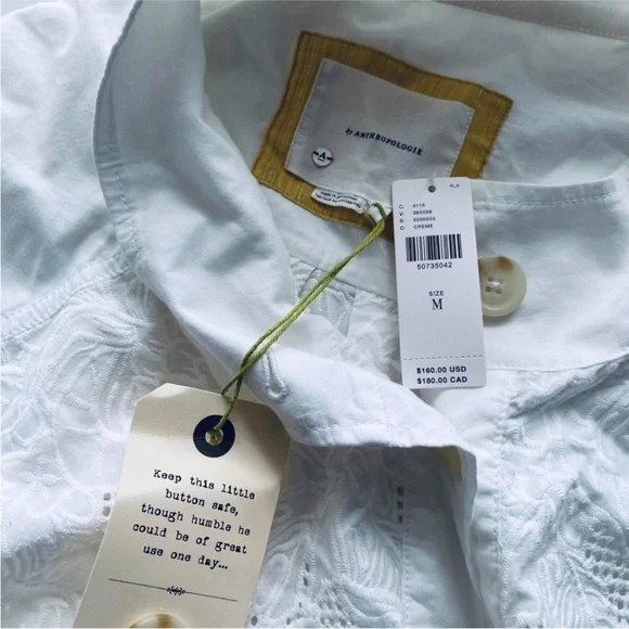 NWT Anthropologie white lace jacket - Picture 4 of 7